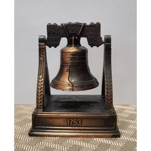 Vintage Metal Die Cast Miniature Liberty Bell Pencil Sharpener